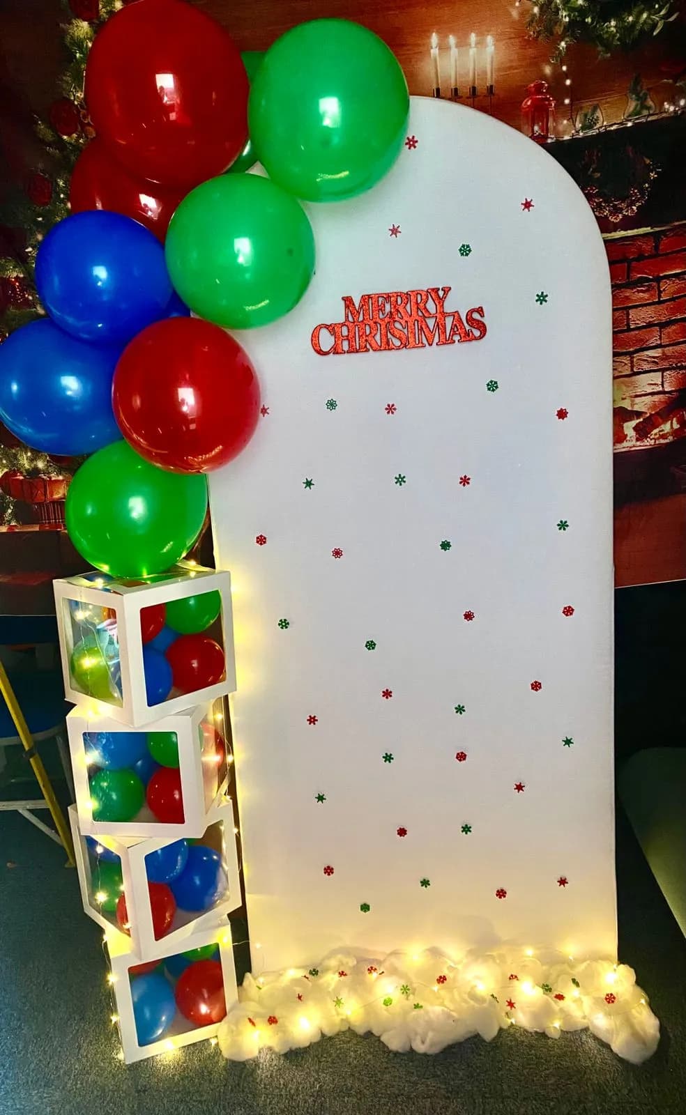 Christmas party decoration setup at Little Sunbeams Preschool nursery in Epping Essex